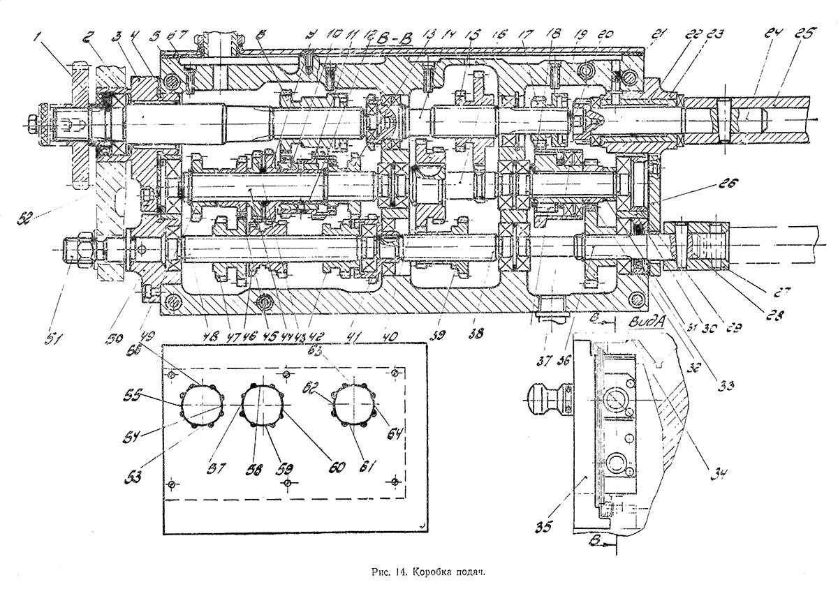 Коробка подач токарно-гвинторізного верстата 16Б25ПСп Коробка подач токарно-гвинторізного верстата 16Б25ПСп